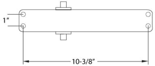 Door Closer 10-3/8" by 1" Hole Pattern