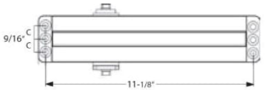 Door Closer 11-1/8" by 9/16" Hole Pattern