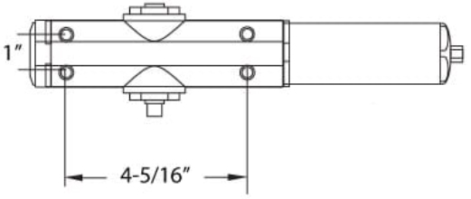Door Closer 4-5/16" x 1" Hole Spacing