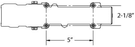 Door Closer 5" x 2-1/8" Hole Spacing