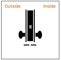 Schlage L9010 Mortise Lock - Passage Function