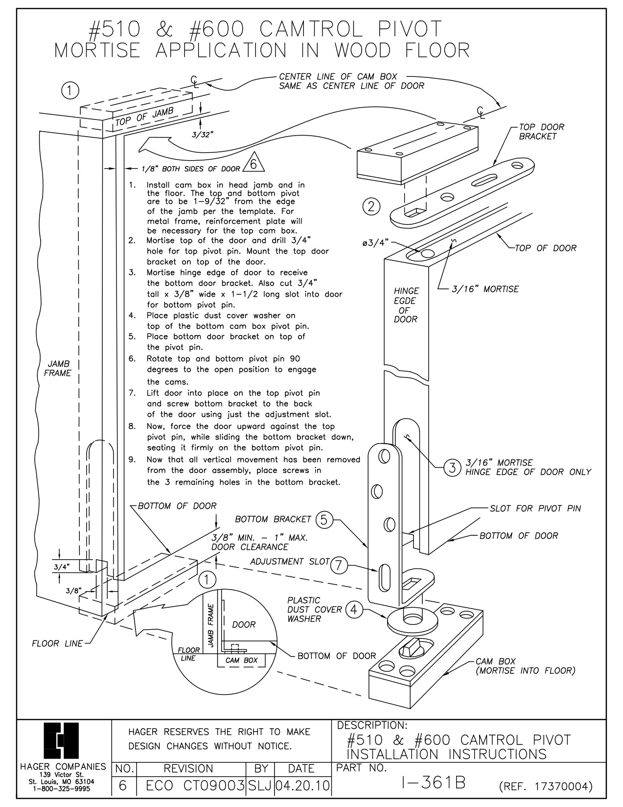 510 & 600 Installation Instructions I361B-Rev06 diagram on page 1