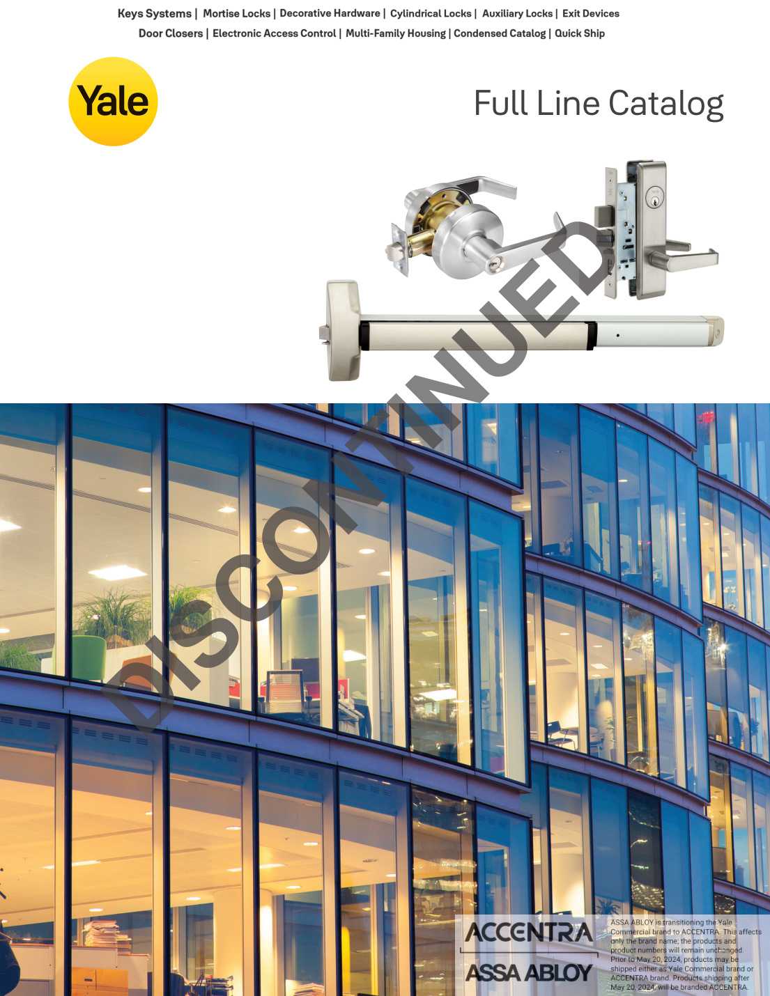 First page of ASSA ABLOY ACCENTRA Full Line Catalog_4200-052