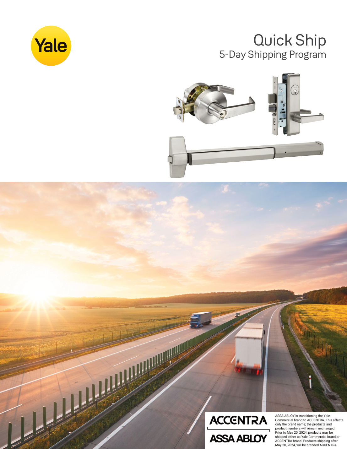 First page of ASSA ABLOY ACCENTRA QuickShip Catalog_42024