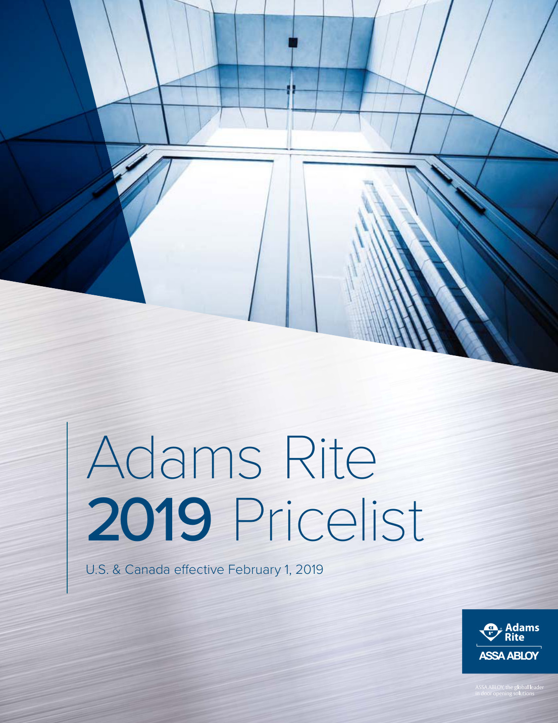 First page of Adams_Rite_Price_List_2019