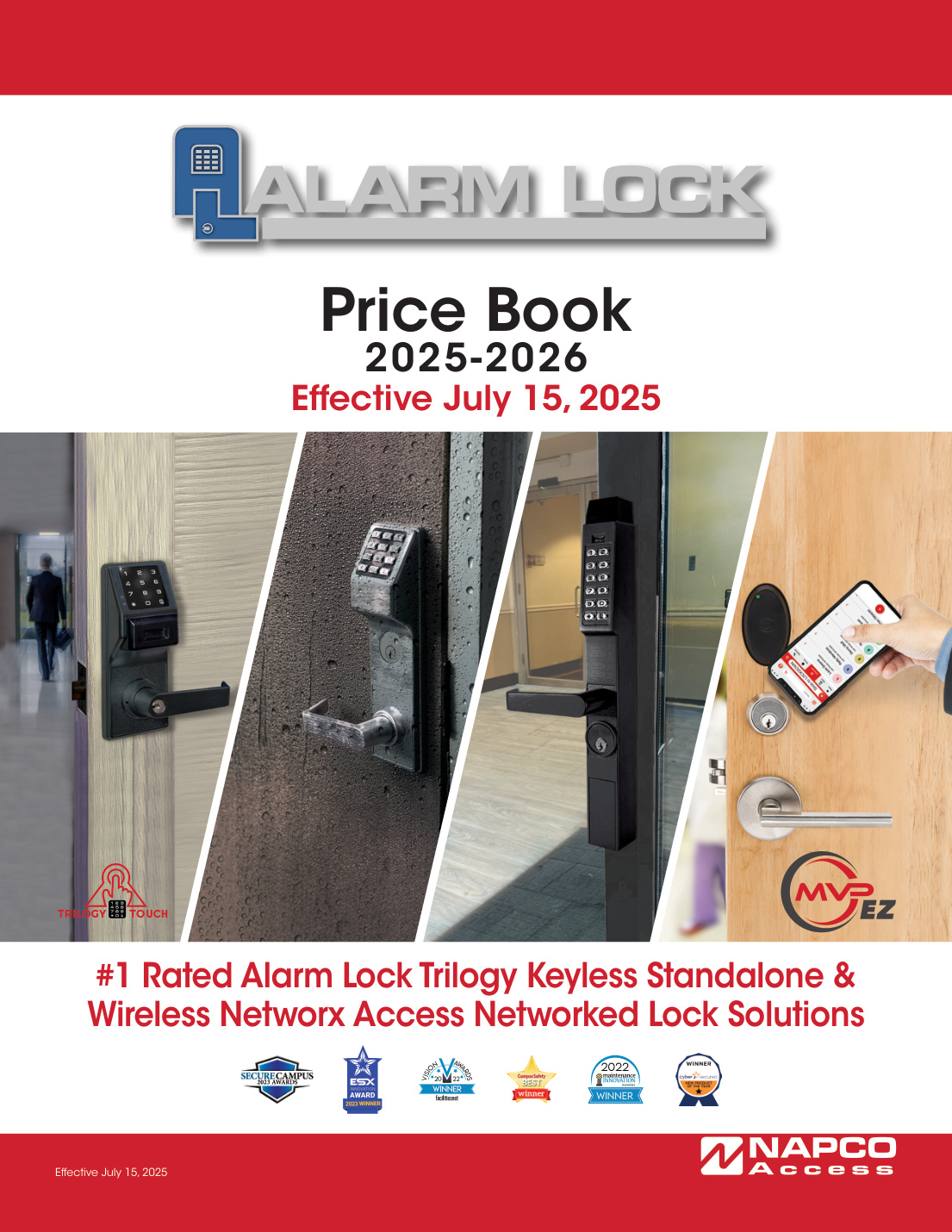 First page of Alarm Lock Pricebook 2025 2026
