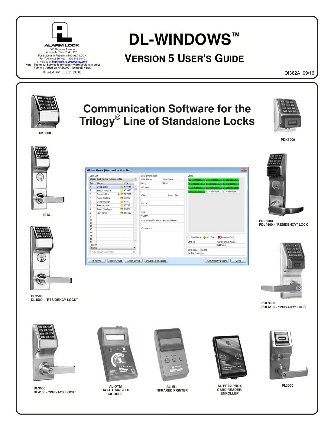 First page of Alarm_Lock_DL-Windows_V5_Basic_User_Guide