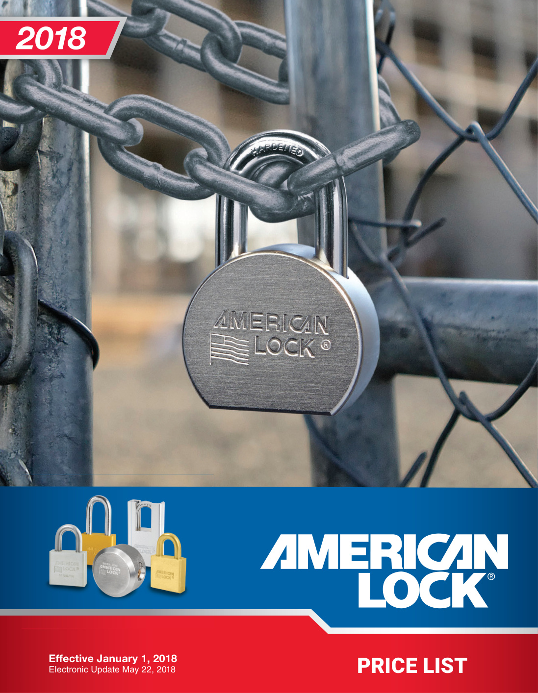 First page of American Lock Security Price List