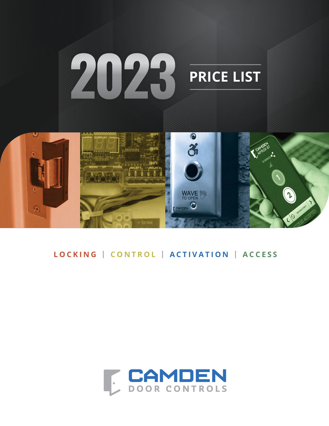 First page of Camden Pricebook