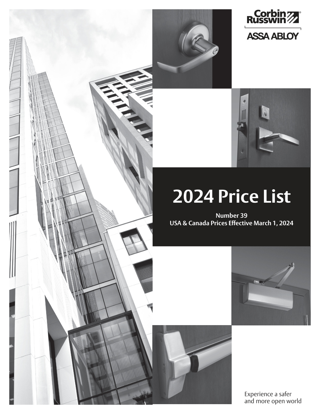 First page of CorbinRusswin Pricebook 2024