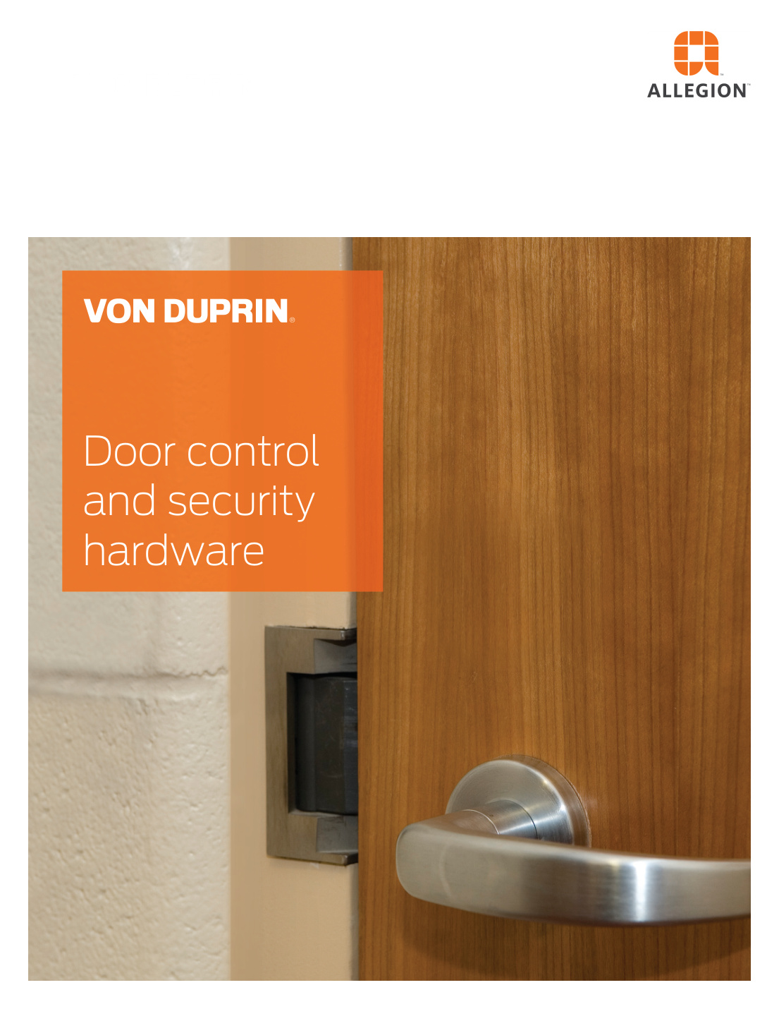 First page of Door Control and Security Hardware Catalog