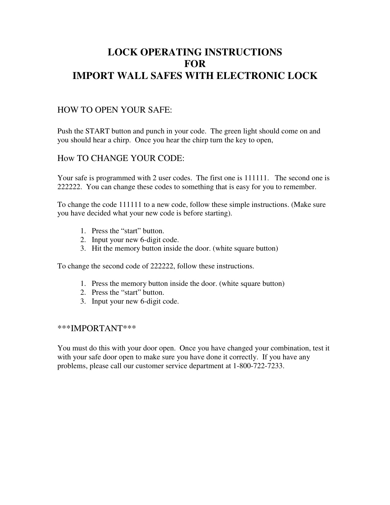 Gardall WS1314-1317 Electronic Lock Opreating Instructios diagram on page 1