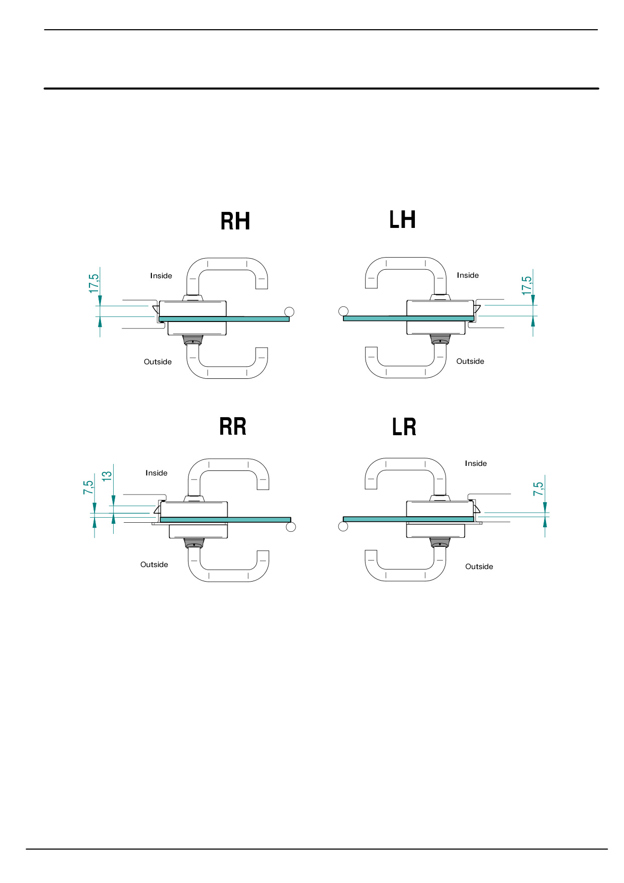 HS4 Glass Door Lock Latch Position Installation Instructions – GD_Latch_Position diagram on page 1