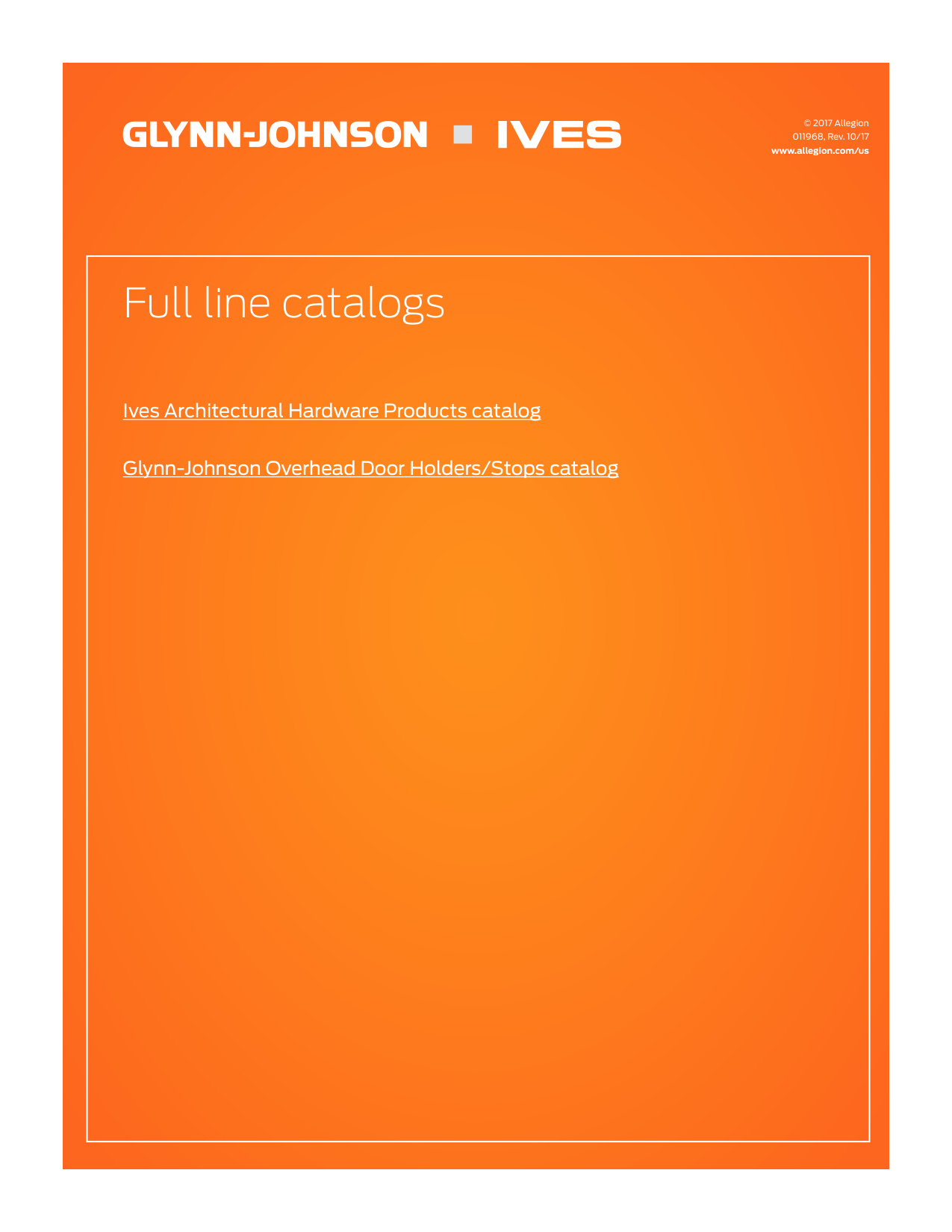 IVES Glynn Johnson Full Line Hyperlinks Catalog 111968 diagram on page 1