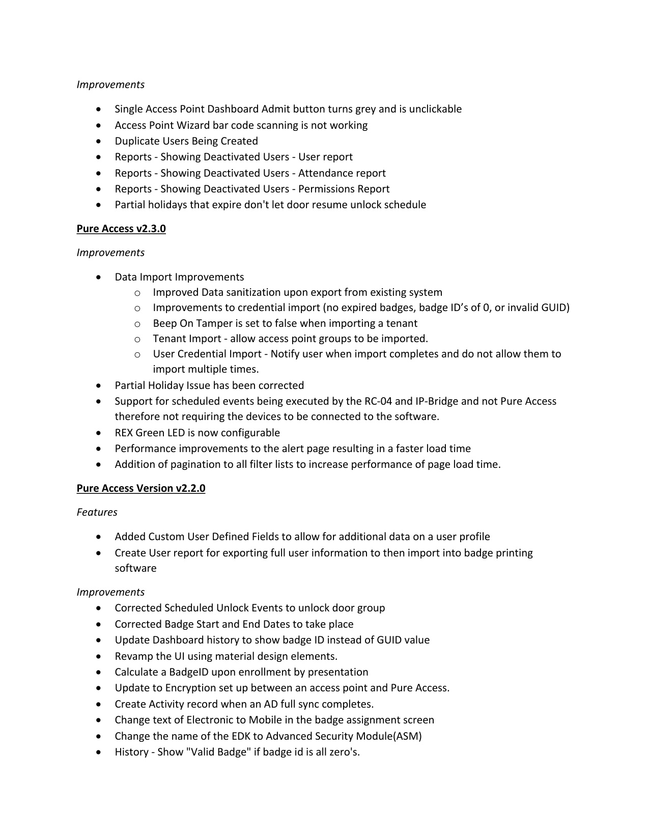 Isonas Pure Access Manager Release Notes 2019 diagram on page 5