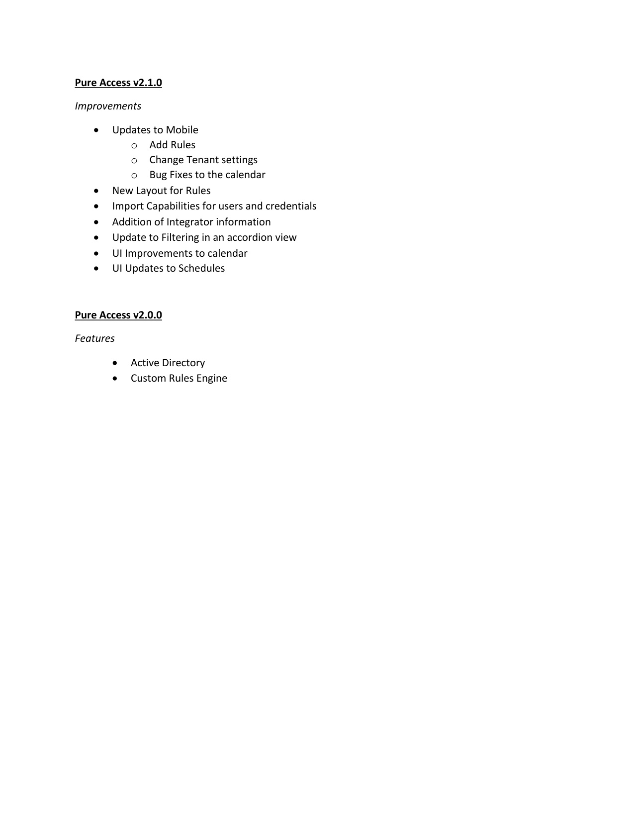 Isonas Pure Access Manager Release Notes 2019 diagram on page 6
