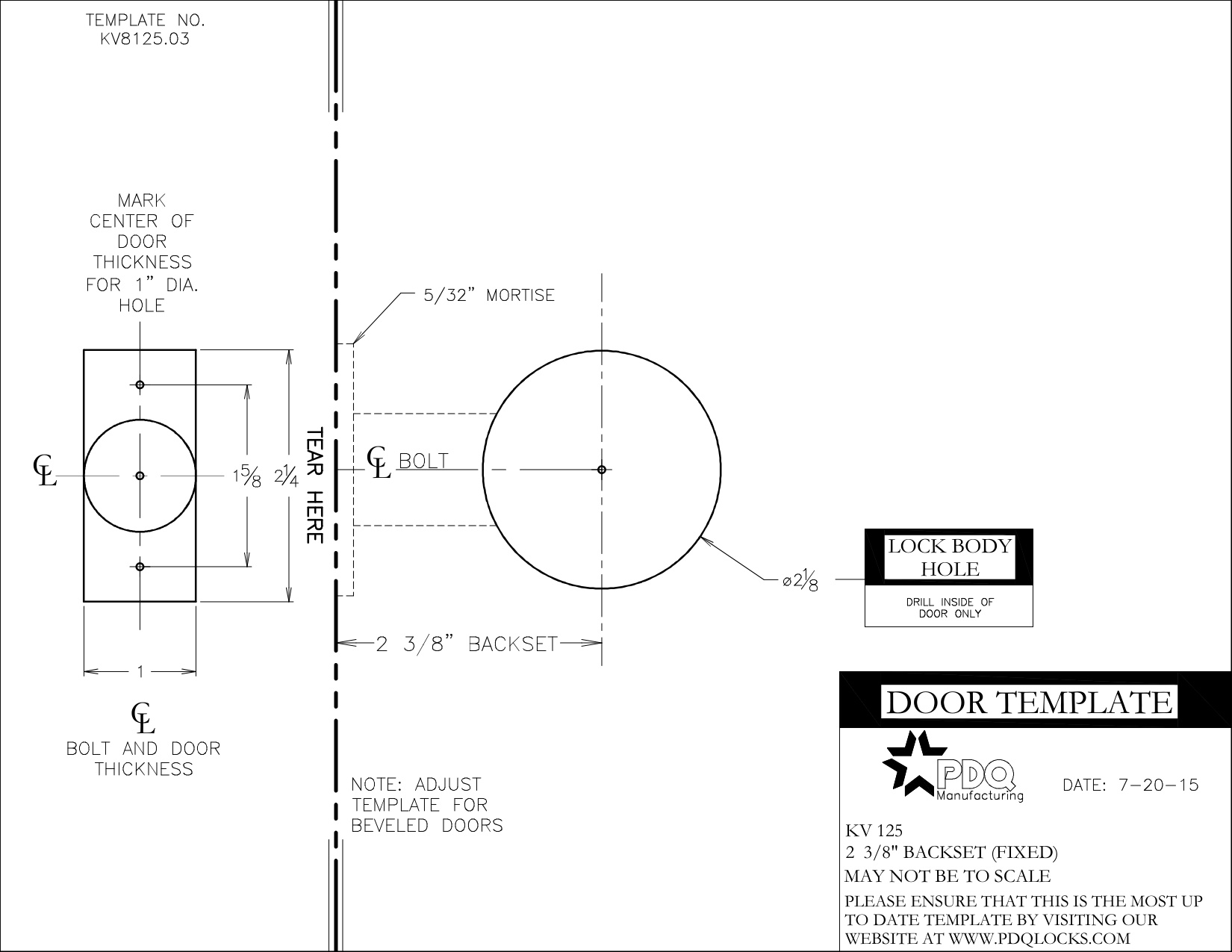 KV8125 KV125 2 3-8 STD Template diagram on page 1