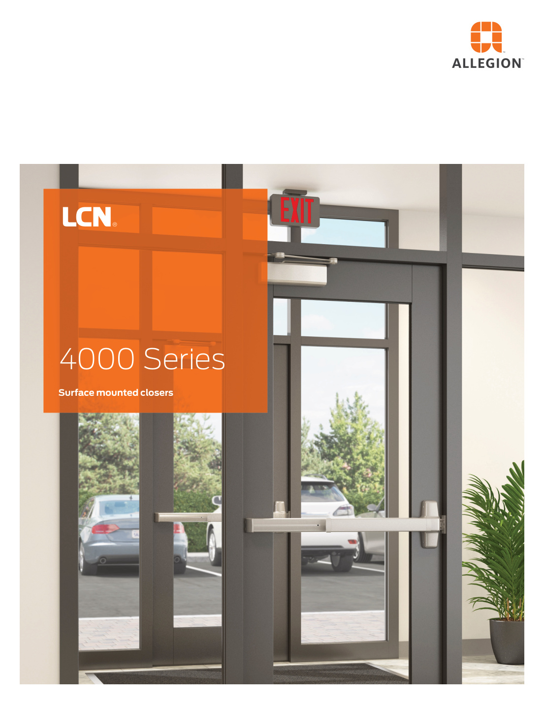 First page of LCN 4000 Series Surface Mounted Closers Catalog Section 109509