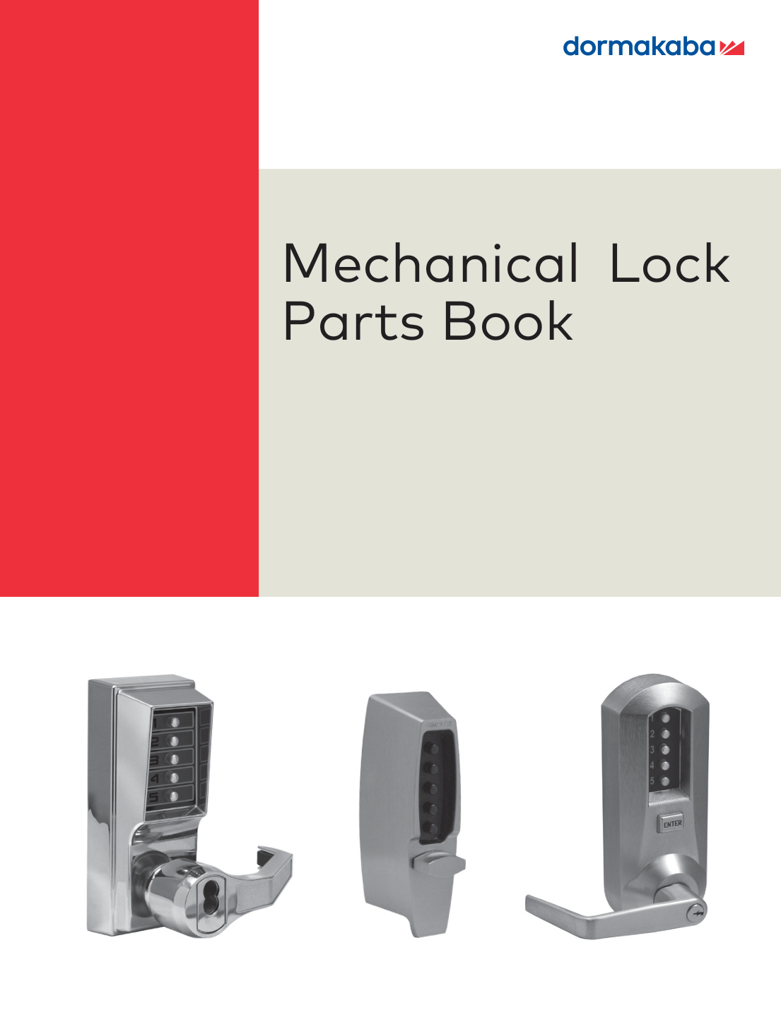 First page of Mechanical Lock Parts Book