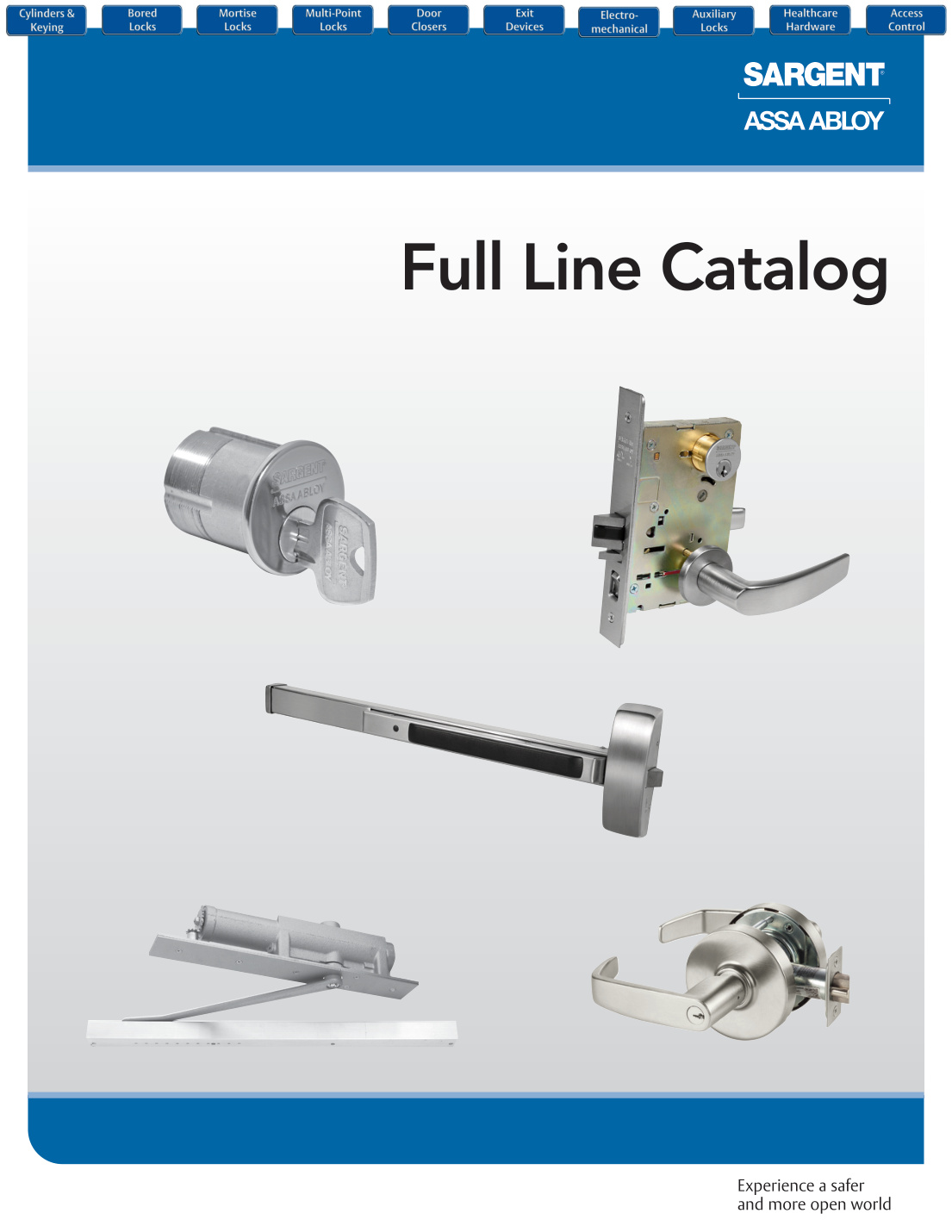 First page of SARGENT Full Line Catalog