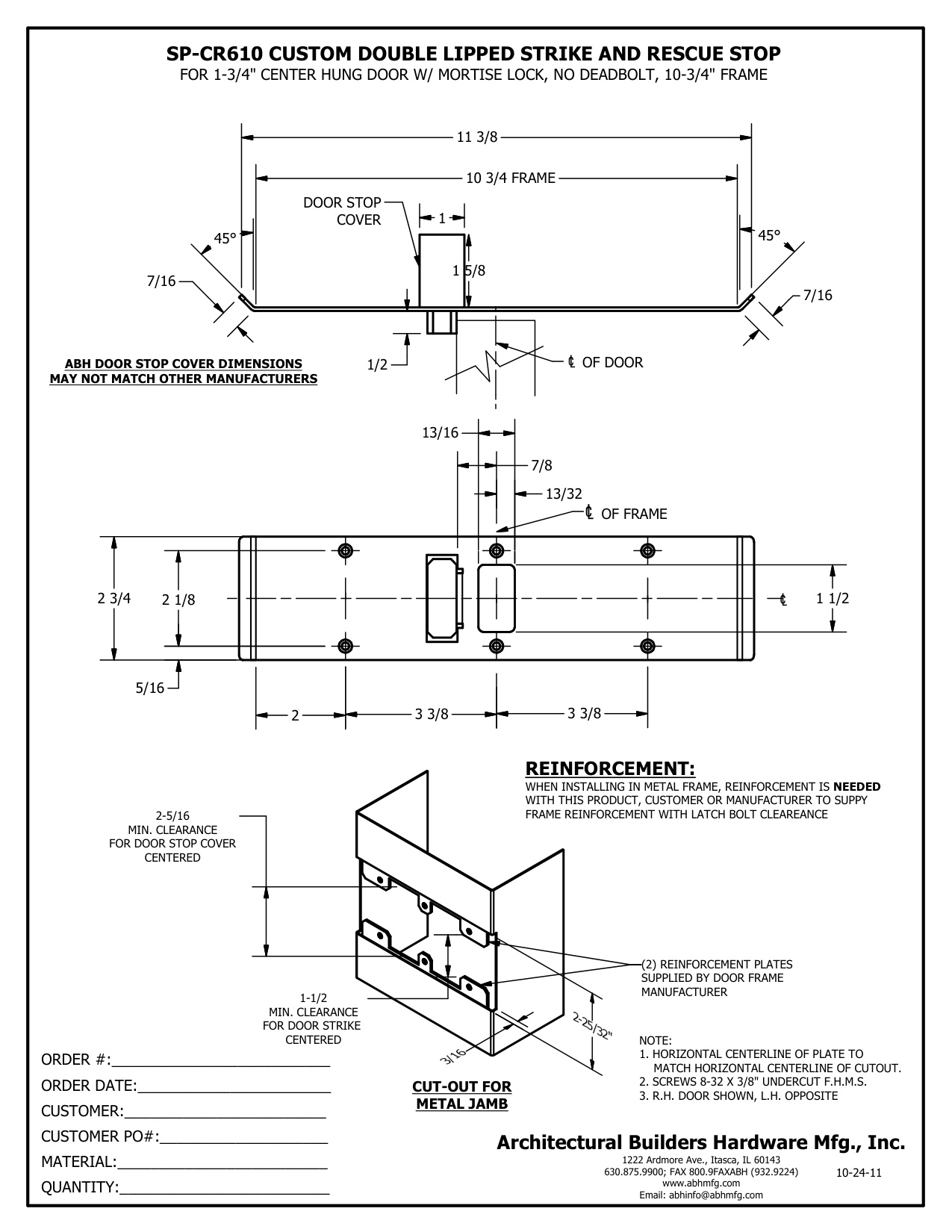 SP-CR610 1075 X 275 diagram on page 1