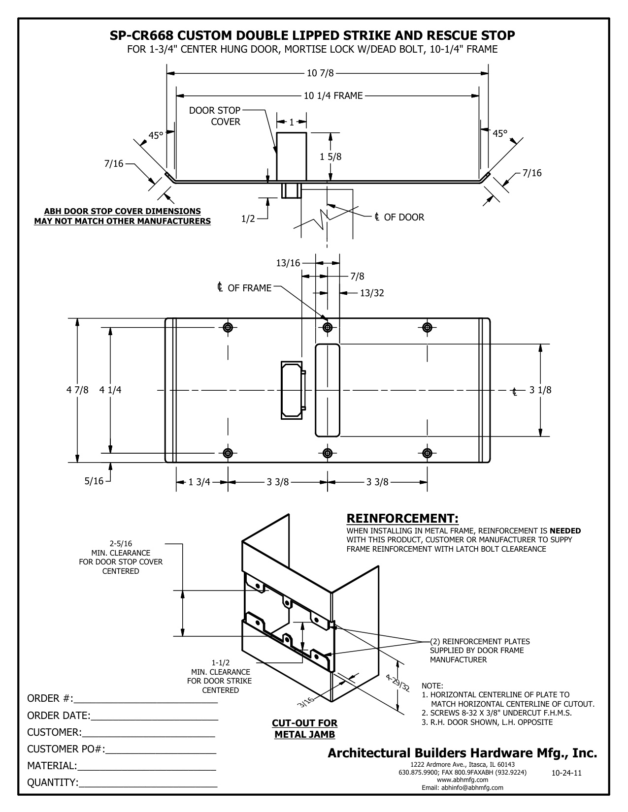 SP-CR668 10.25 X 4.875 diagram on page 1