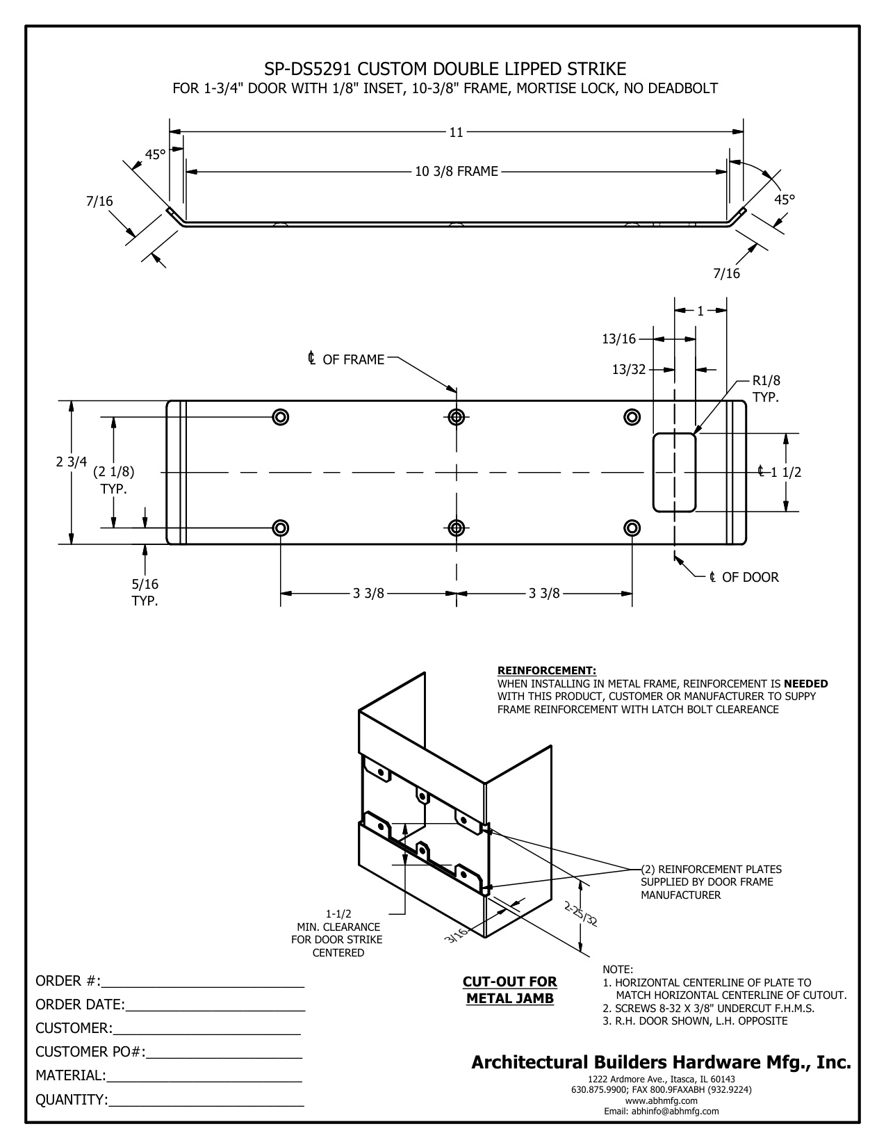 SP-DS5291 10.375 X 2.750 diagram on page 1