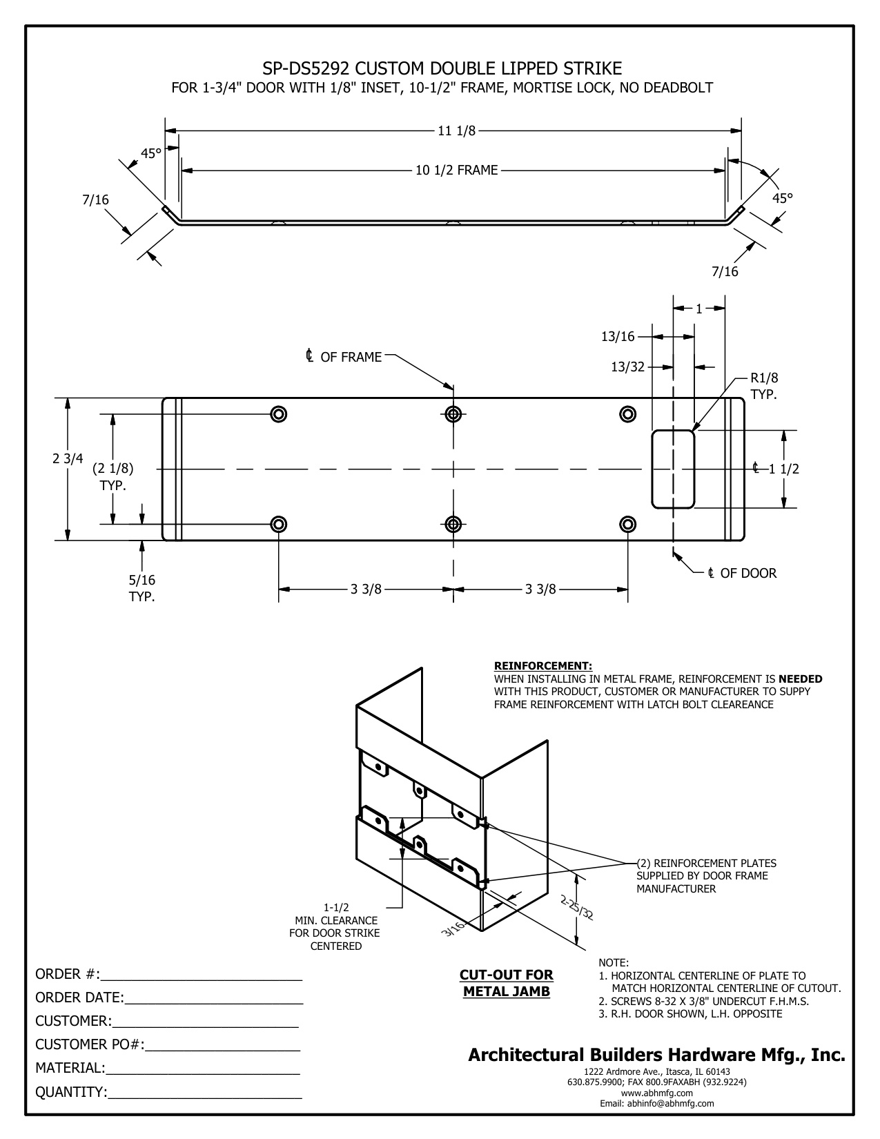 SP-DS5292 10.500 X 2.750 diagram on page 1