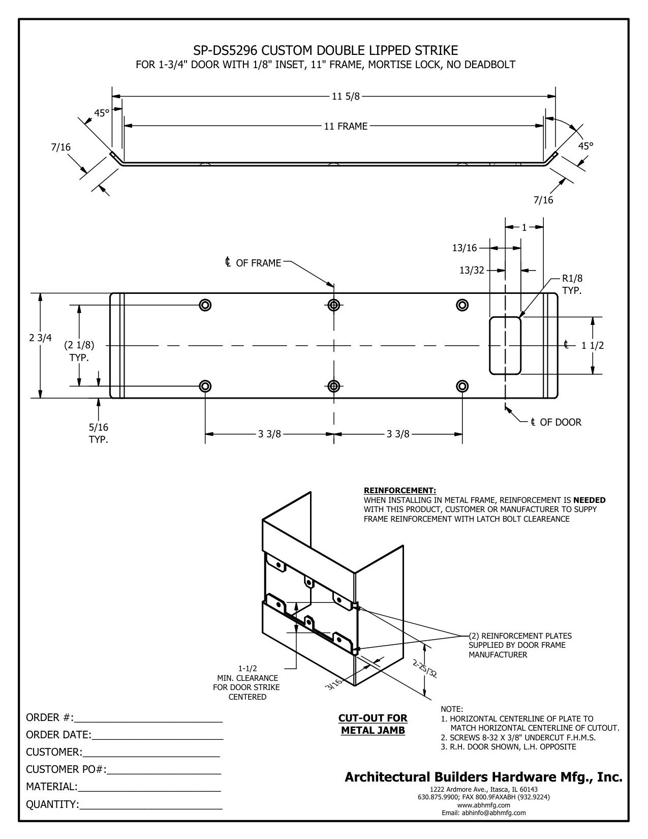 SP-DS5296 11.000 X 2.750 diagram on page 1