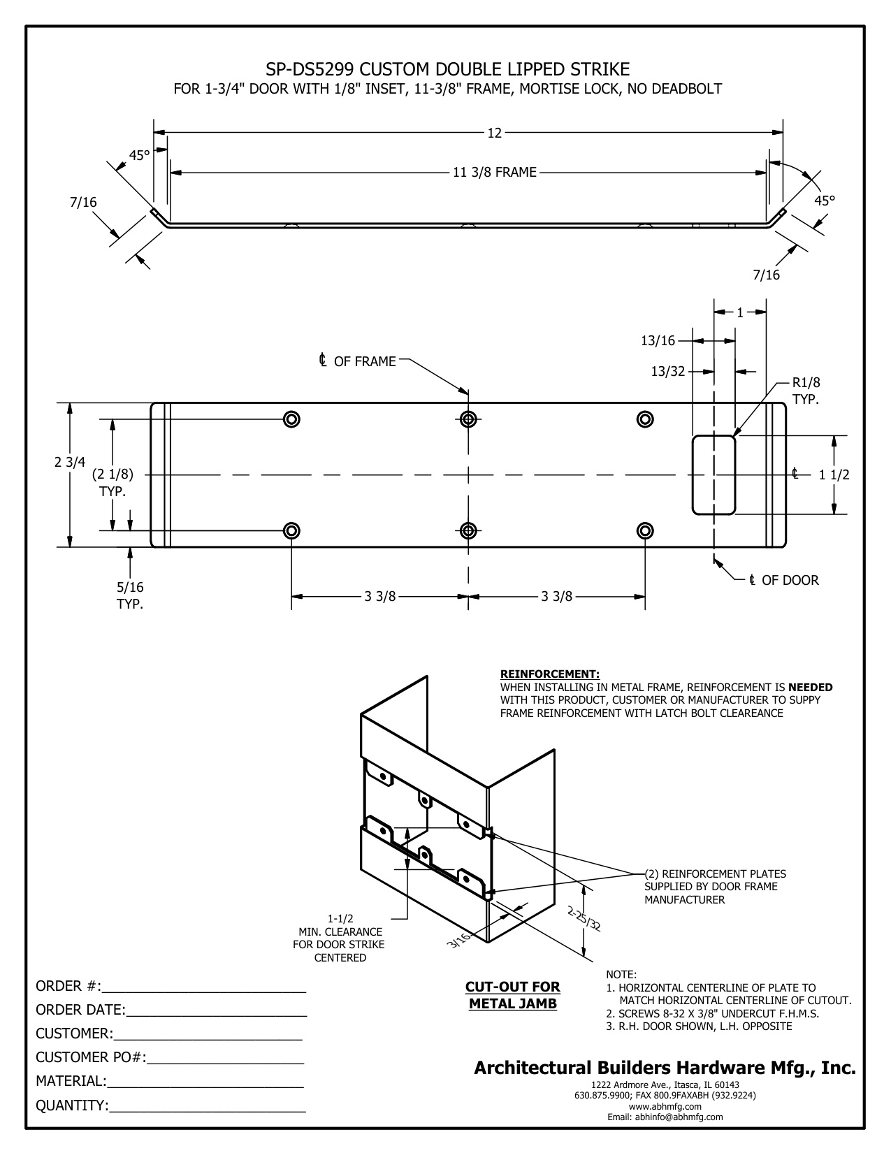 SP-DS5299 11.375 X 2.750 diagram on page 1