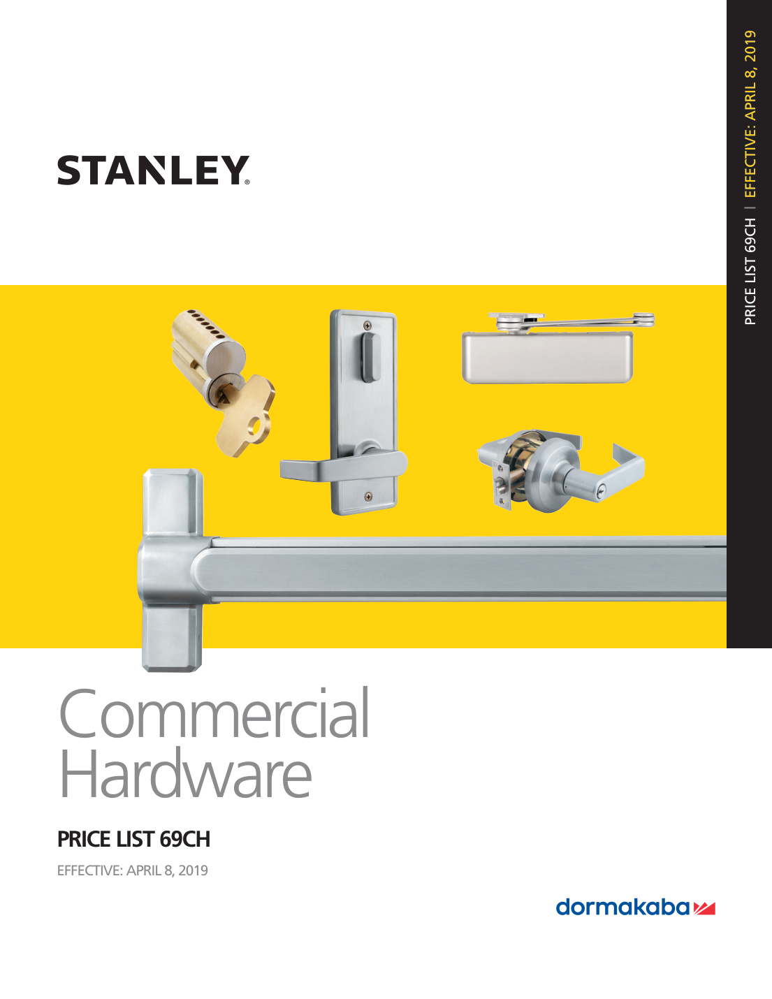First page of STANLEY_Commercial_Hardware_PL69_Price_List_2019