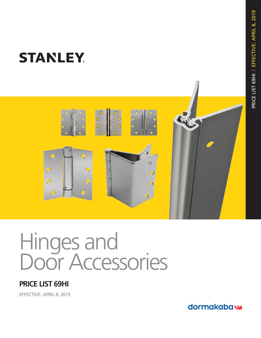 First page of STANLEY_Hinges_PL69_Price_List_2019