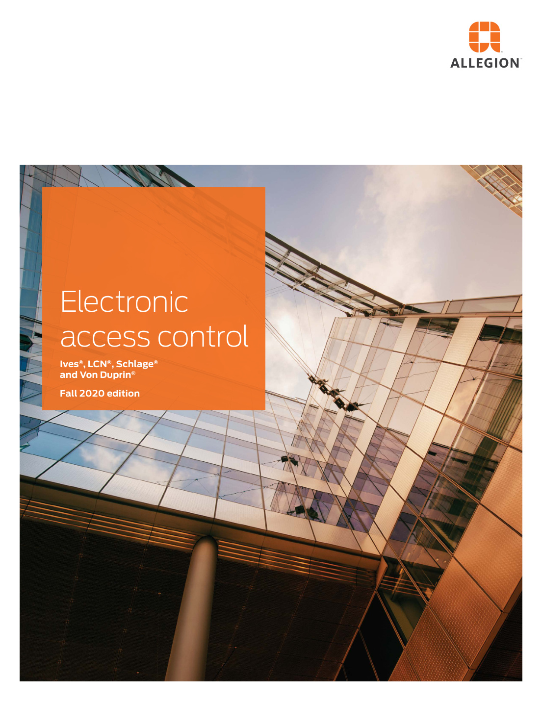 First page of Schalge Electronic Access Control Full Catalog