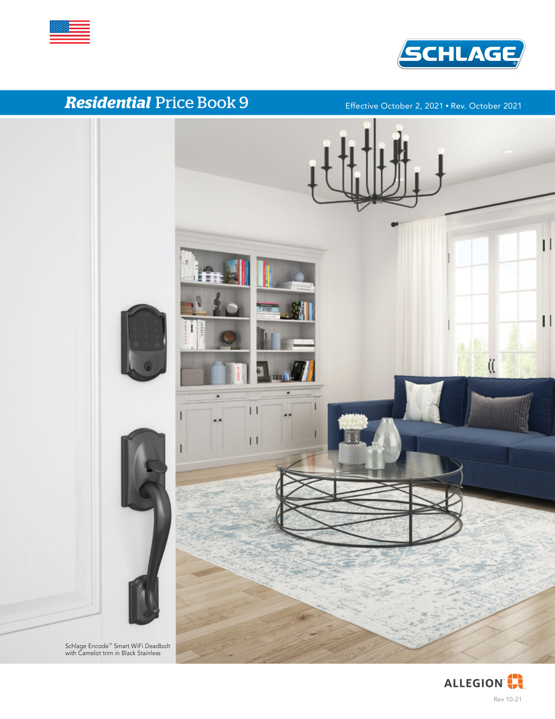 First page of Schlage residential price book