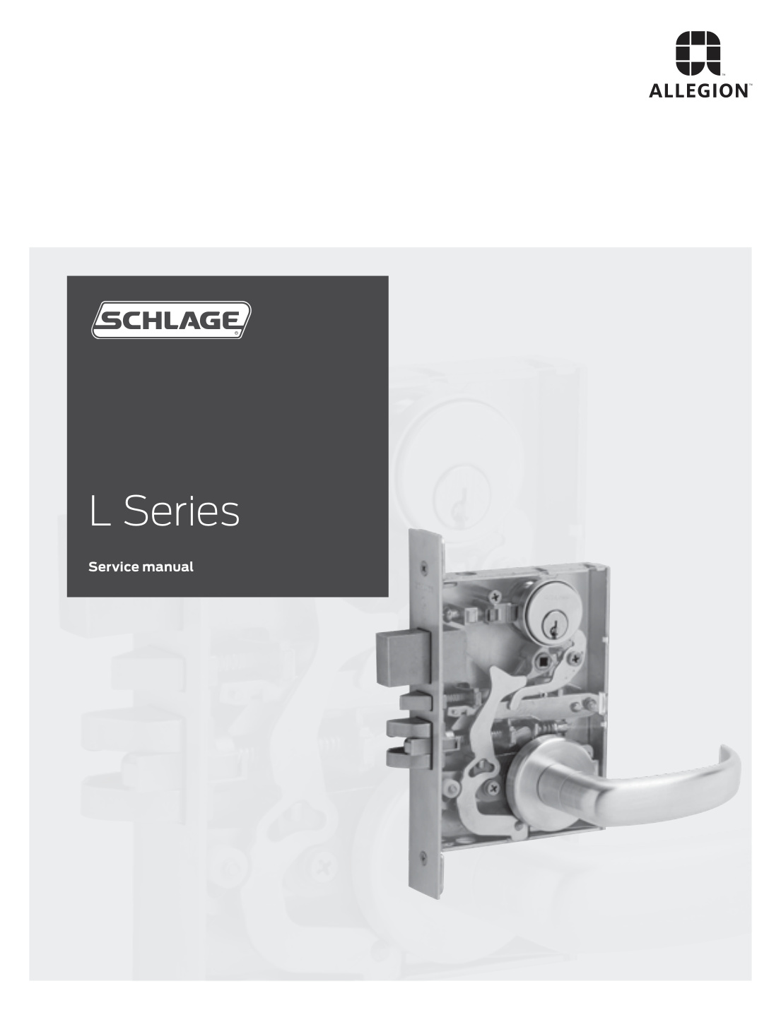 First page of Schlage_L_Series_Service_Manual_106500