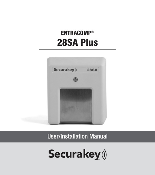 First page of Securakey 28SA Plus Manual