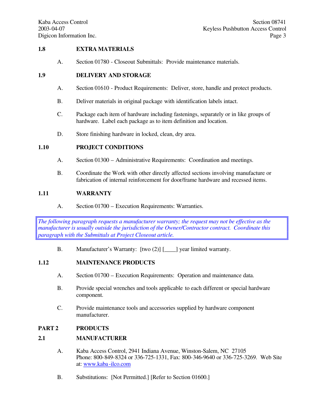Simplex 1000 CSI Specification diagram on page 3