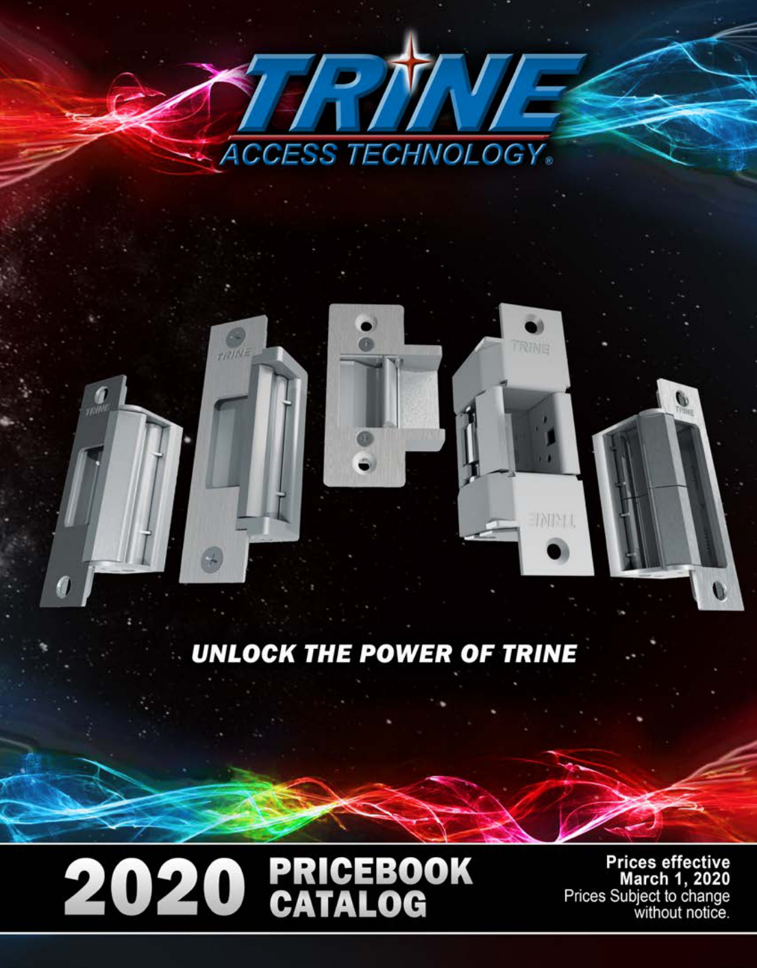 First page of Trine 2020 Pricebook Catalog