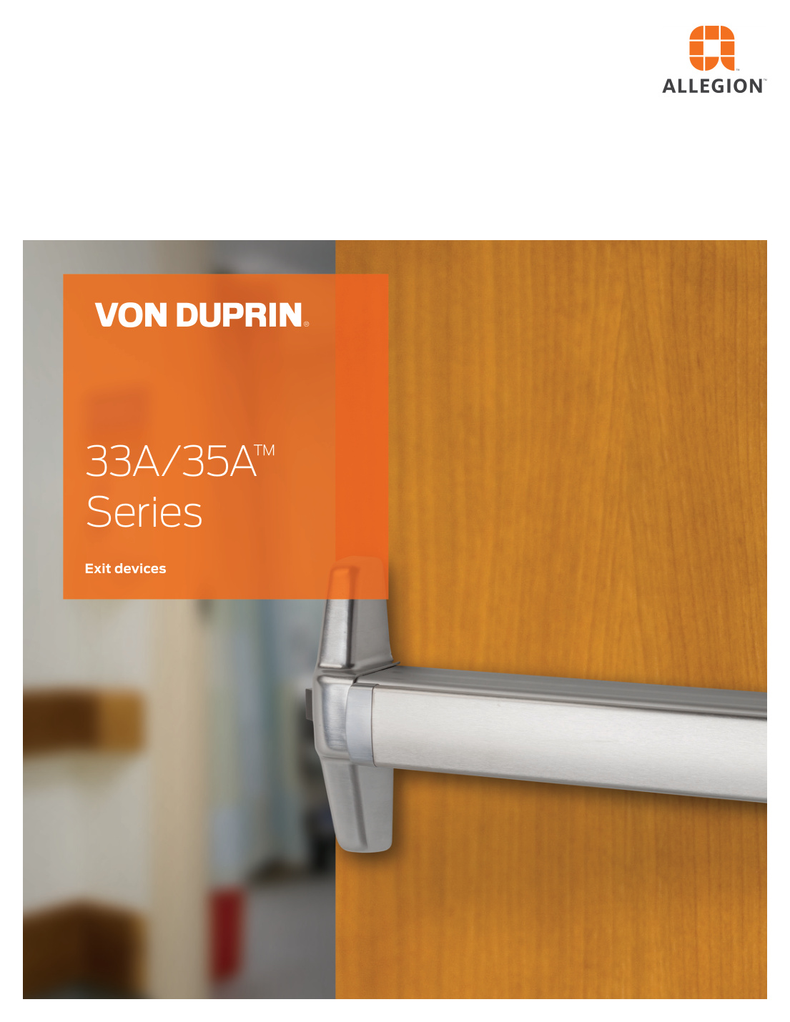 First page of Von Duprin 33A 35A Series Catalog 106593