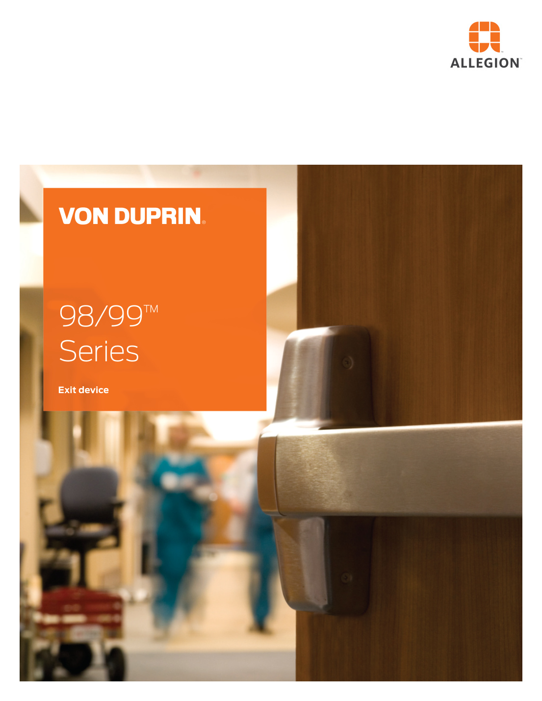 First page of Von Duprin 98.99 Series Catalog 06590
