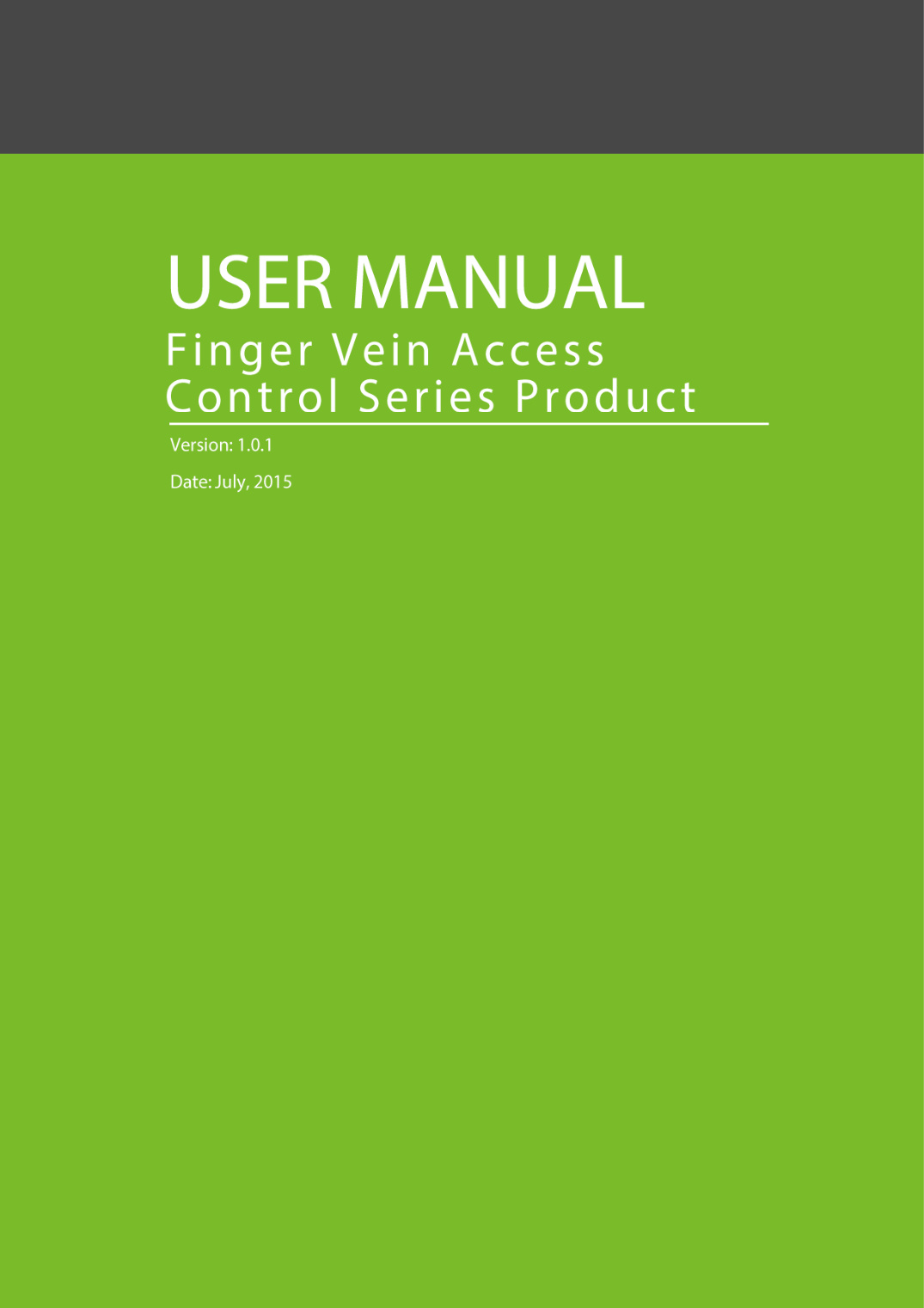 First page of ZKTeco USA FV350 User Manual Guide