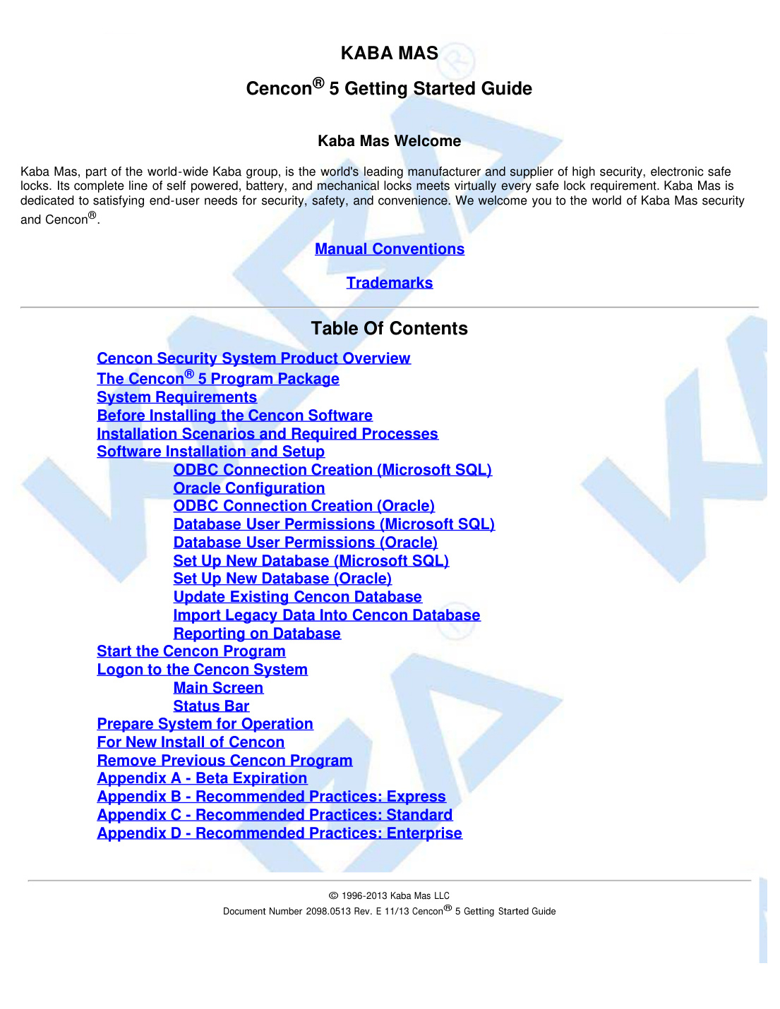 First page of cencon-5-getting-started-guide.pdf_572844