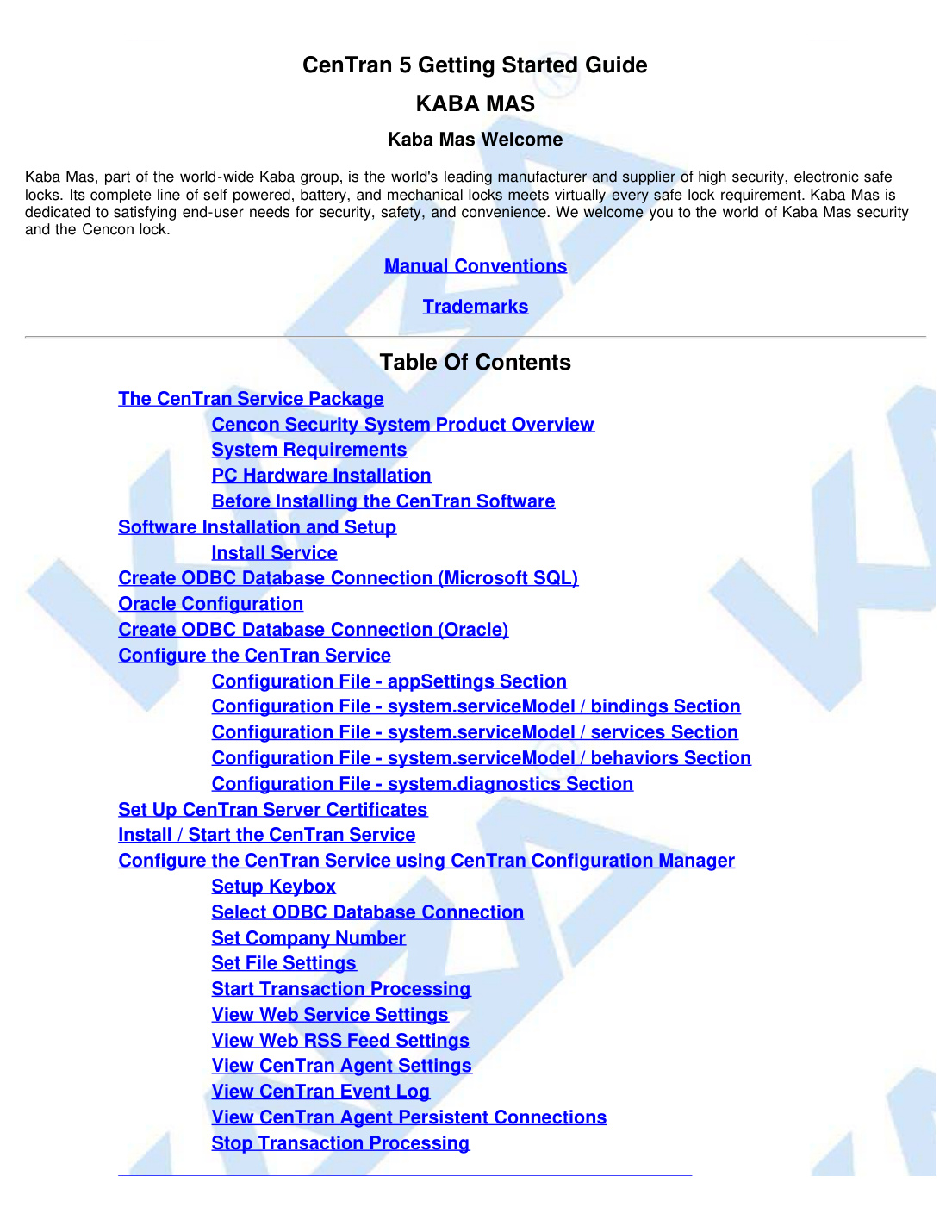 First page of centran-getting-started-guide.pdf_572846